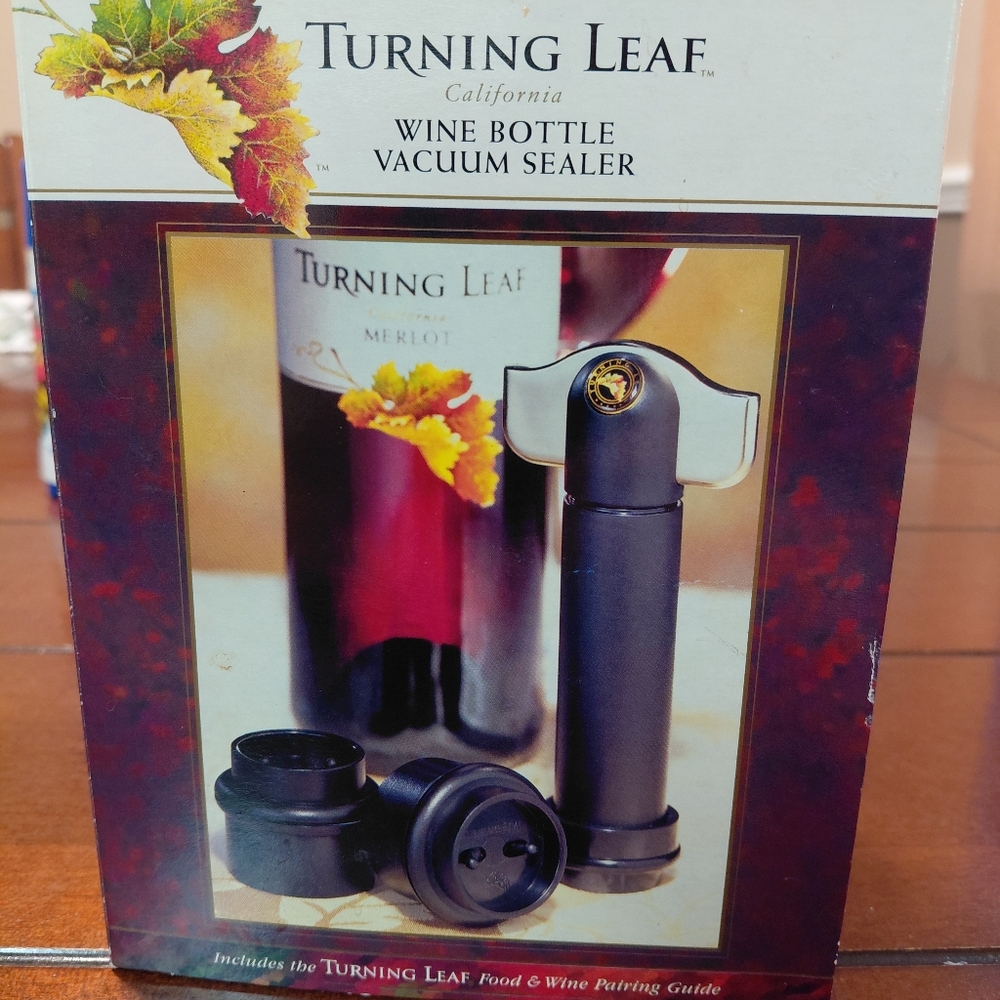 New Turning Leaf Wine Bottle Vacuum Sealer 20 containers